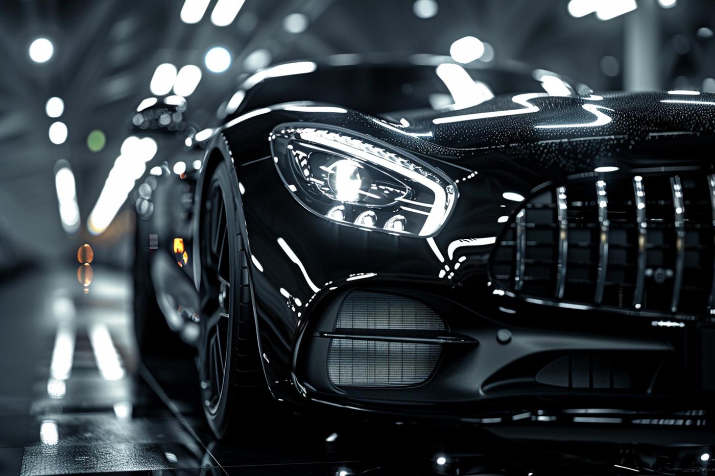 Фара автомобіля в детейлінг-боксі Car Sound